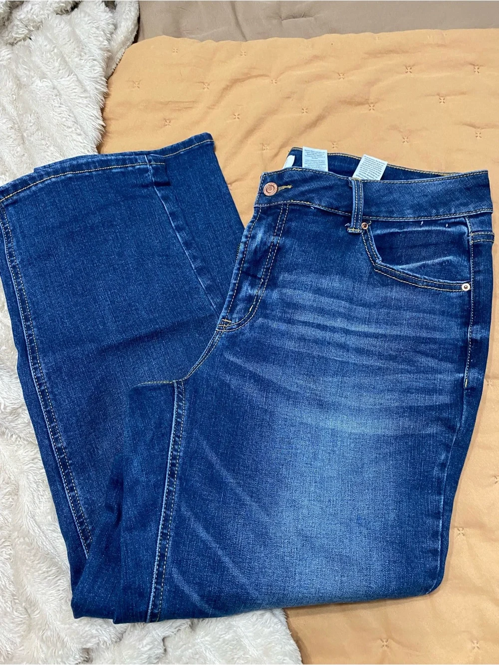 Classic Dark Blue Women's Jeans - Comfortable Stretch Denim